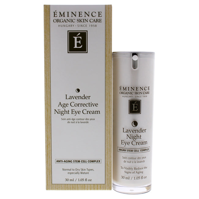 Crème de nuit correctrice anti-âge à la lavande pour les yeux par Eminence pour unisexe - 1,05 oz