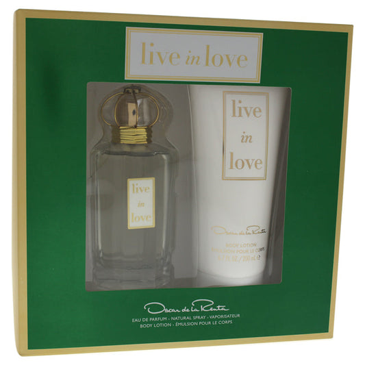 Coffret cadeau 2 pièces Live In Love d'Oscar De La Renta pour femme