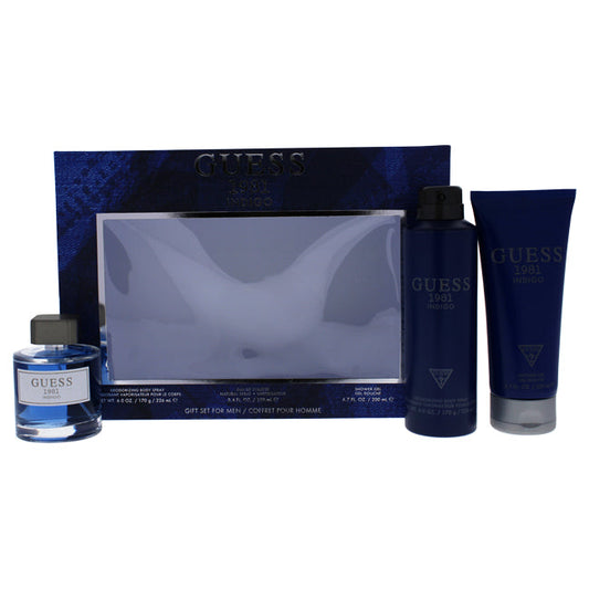 Guess 1981 Indigo de Guess pour homme - Coffret cadeau 3 pièces