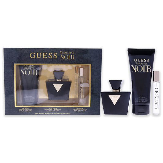 Coffret cadeau 3 pièces Guess Seductive Noir pour femme