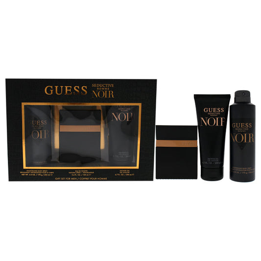 Coffret cadeau 3 pièces Guess Seductive Home Noir pour homme