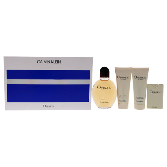 Coffret cadeau 4 pièces Obsession de Calvin Klein pour homme