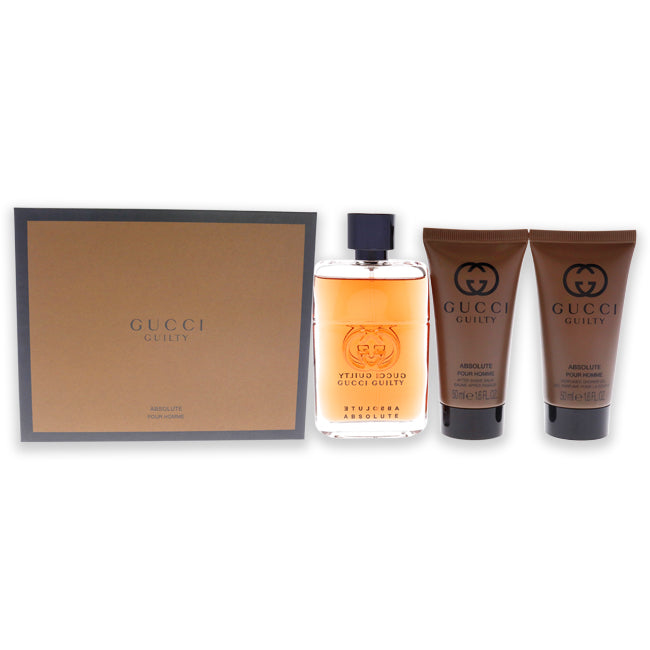 Coffret cadeau 3 pièces Gucci Guilty Absolute pour homme de Gucci