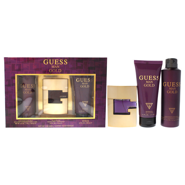 Coffret cadeau 3 pièces Guess Gold de Guess pour homme