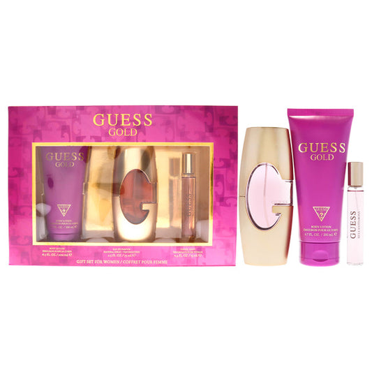 Coffret cadeau 3 pièces Guess Gold de Guess pour femme