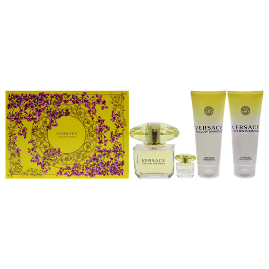 Coffret cadeau 4 pièces Versace Yellow Diamond de Versace pour femme