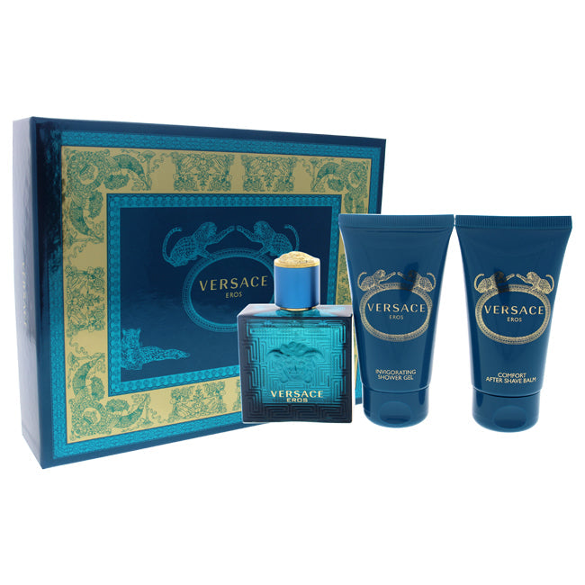 Coffret cadeau 3 pièces Versace Eros de Versace pour homme