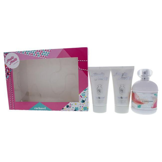 Anais Anais de Cacharel pour femme - Coffret cadeau 3 pièces 100 ml EDT Spray, 2 x 50 ml Lotion pour le corps parfumée